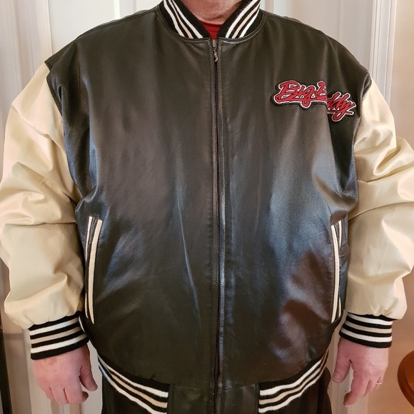 BIG DADDY Two Tone Leather Jacket - Picture 2 of 13
